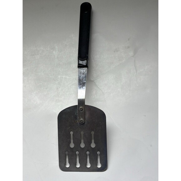 VTG EKCO Slotted Keyhole Spatula Turner Flipper Stainless Steel USA 10.5" Black - Picture 3 of 9